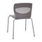 Flash Furniture Gray Plastic Stack Chairs with Lumbar Support, PK 5 5-RUT-NC618-GY-GG - alternate 6